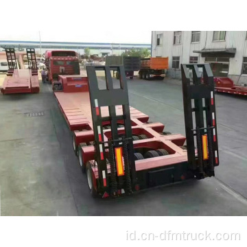 Mesin Konstruksi 3 Axle Flat bed Semi-Trailer